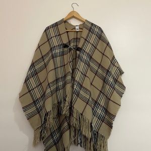 Burberry Dupe Poncho